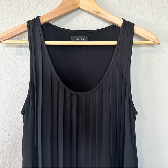 Aritzia Babaton Ilja Pleated Black Dress in Black - Picture 7 of 11